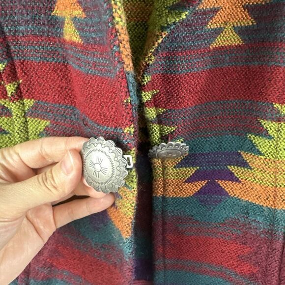 Coldwater Creek Colorful Southwestern Boho Metal Classp Artsy Blazer Womens S - Picture 11 of 16